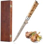zayiko MysticMagma Ausbeinmesser mit 18 cm Klinge aus 67 Lagen Damaststahl |...