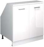 Vicco Dachschr&auml;genschrank Rion, Wei&szlig; Hochglanz/Wei&szlig; | Robuste Front &middot; Tiefe...