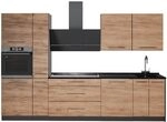 Vicco K&uuml;chenzeile Fame-Line, Goldkraft Eiche/Anthrazit, 310 cm | 7 Module &middot;