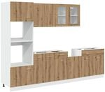 vidaXL 7-TLG. K&uuml;chenschrank-Set Lyon Artisan-Eiche Holzwerkstoff