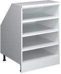 Vicco Dachschr&auml;genschrank Rion, Wei&szlig;/Wei&szlig; | Offener Stauraum &middot; Tiefe 60 cm...