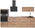 Vicco K&uuml;chenzeile Fame-Line, Goldkraft Eiche/Goldkraft Eiche 280 cm | 5 Module...