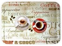 Lashuma Gastrotablett Rechteckig, Druck: Espresso, Gro&szlig;es Kunststoff Tablett...