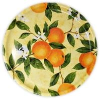 Lashuma Serviertablett rund &Oslash; 40 cm, gro&szlig;es Melamin Dekotablett Orangen |...