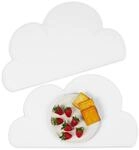 Relaxdays Platzdeckchen Kinder, 2er Set, Wolke, rutschfest, abwaschbar, Tischset