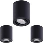 Oktaplex 3 St&uuml;ck Aufbaustrahler Lile M Schwarz inkl. LED Modul 4,8W 380lm |...