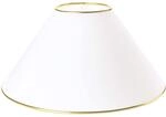 Gro&szlig;er Ersatz Lampenschirm 50cm Stoffschirm wei&szlig; Goldring Gold Schirm...