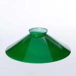 Lampenschirm Glasschirm Schusterschirm Gr&uuml;n gl&auml;nzend &Oslash; 25cm mit Rand f&uuml;r E27