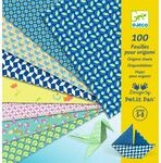 Djeco Origami Natsu - 100 quadratische Origami-Bl&auml;tter (20x20 cm), Warm, Glanz,