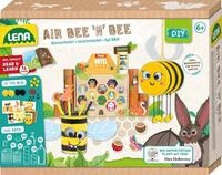 LENA 42832 Bastelset Air Bee'n'Bee, Biene, Stifthalter und Insektenhotel | Klebeset