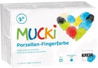 KREUL 26310 - MUCKi Porzellan-Fingerfarben Set 6x 150ml | leuchtkr&auml;ftige
