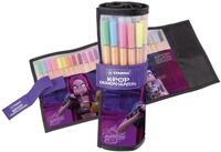 STABILO - point 88 - KPop Demon Hunters | Fineliner, 25er Rollerset, schwarz/violett,