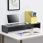[en.casa] Monitorregal 100x27x15cm Dunkelgrau Monitor-Erh&ouml;hung Monitorst&auml;nder