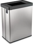Curver Verto Recycle 54L M&uuml;lleimer f&uuml;r K&uuml;che, zwei F&auml;cher, einfache Sortierung,