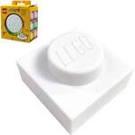 IQ Lego Iconic 1x1-Platte Nachtlicht &ndash; Wei&szlig; (LP50), weiches Silikon