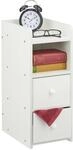 Relaxdays Nachttisch, 2 Schubladen, HxBxT: 55 x 22,5 x 34 cm, Schlafzimmer,