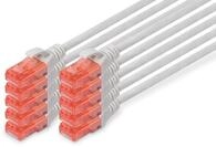 DIGITUS LAN Kabel Cat 6 &ndash; 0,5 m &ndash; 10 St&uuml;ck &ndash; U/UTP Ungeschirmt &ndash; Grau | 1