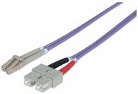 Intellinet LWL Kabel LC/SC OM4 1m violett 50/125um Duplex Multimode