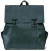 RAINS MSN Bag Minimalistischer Urban Rucksack aus PU Gr&uuml;n | Laptoptasche 15...