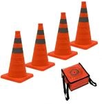 4X TRUTZHOLM Pylon faltbar 45 cm Leitkegel Warnkegel Verkehrskegel...