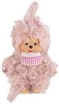 Monchhichi Flauschiges rosa beigefarbenes M&auml;dchen, 20,3 cm Pl&uuml;sch