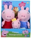 Peppa Pig Kuscheltiere 3er-Set &ndash; Peppa, Schorsch & Baby Evie &ndash; Superweiche