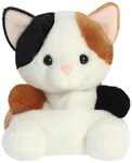 AURORA 33877 Palm Pals Calico Katze, 13 cm, Pl&uuml;schtier, wei&szlig;
