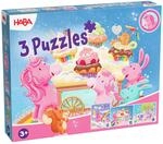 HABA 3 Puzzles - Einhorn Glitzergl&uuml;ck 12/15/18 Teile | 3 magische Einhorn-Motive mit