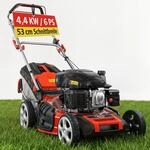 HECHT 5in1 Benzin Rasenm&auml;her 6,0 PS &ndash; 53 cm mit Radantrieb | 4-Takt Eco...