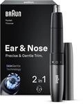 Braun Ohren Und Nasenhaartrimmer, Trimmer mit Doppelklingen, EN20, Grau 