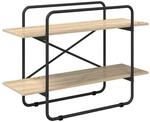 vidaXL B&uuml;cherregal 2 Ebenen 100 x 35 x 70 cm PB Sonoma-Eiche | Holzwerkstoff...