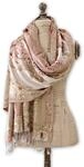 Loberon Schal Linou, creme | Reine Viskose, Fein gewebt, Raffinierte Stickereien