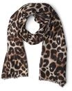 Street One Damen Leichter Schal mit Leo-Muster | smooth stone sand A