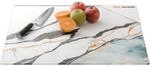 ALLboardsGlasschutz f&uuml;r Induktionsherd mit Grafik 60x52 cm MARMOR BLAU und...