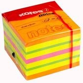 Kores N48460 Haftnotizen W&uuml;rfel, 50 x 50 mm, neonfarben, 5-farbig