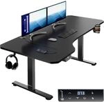 CASARIA&reg; Schreibtisch h&ouml;henverstellbar elektrisch 160x75 cm Gaming Tisch mit