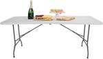 hjh OFFICE Campingtisch klappbar 152x70 cm Easy UP Multi II mit Tragegriff Klapptisch