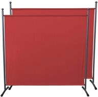 QUICK STAR 2 St&uuml;ck Paravent 180 x 178 cm Rotorange - Raumteiler Stellwand...