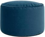 Icon Milano Samt Sitzsack Hocker mit F&uuml;llung, Blau | In Deutschland...