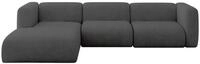 ALTDECOR Ecksofa in L-Form MIRA-L2 318x179x89 - Dunkelgrau | Corner Sofa Bett