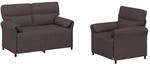 vidaXL Sofa Set 2 STK. Dunkelbraun Stoff