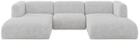 ALTDECOR Ecksofa in U-Form MIRA-U1 317x179x70 - Grau | Corner Sofa Bett Eckcouch