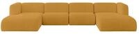 ALTDECOR Ecksofa in U-Form MIRA-U2 408x179x70 - Senfgelb | Corner Sofa Bett...