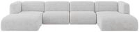 ALTDECOR Ecksofa in U-Form MIRA-U2 408x179x70 - Grau | Corner Sofa Bett Eckcouch