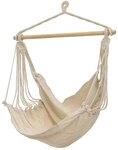 Klassicher H&auml;ngesessel H&auml;ngesitz H&auml;ngeschaukel Beige 100x128cm