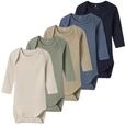 Name it baby Unisex Nbnbody 5p Ls Solid Rib Nbnbody 5P Ls Solid Rib (3er Pack)