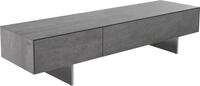 DELIFE TV-Board Cuor Keramik Beton Grau 150 cm 1 Klappe 1 Schubfach | Fu&szlig;