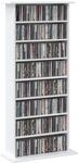 HOMCOM CD DVD-Regal f&uuml;r 360 CDs/185 DVDs/185 Blu-rays, Wei&szlig; | Blu-ray...