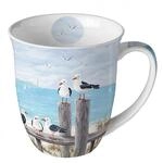 Ambiente Kaffeetasse Henkelbecher Teetasse Mug 0,4 l Fine Bone China Porzellan...