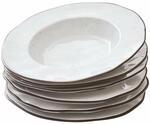 LOBERON Suppenteller 6er Set Biarr&eacute;, wei&szlig; | Sechs Teller im Set, Hochwertiges